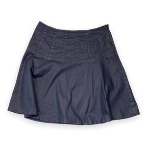 Trendy Coated Denim Skirt